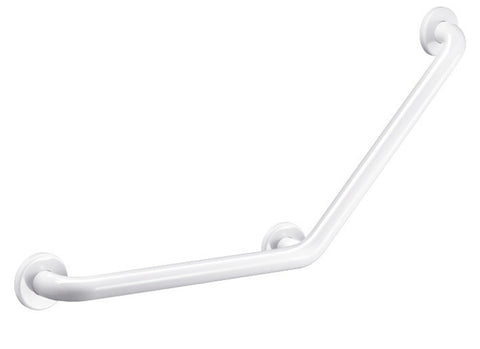 Delabie Basic hoeksteun 135° D32mm 400x400mm roestvrijstaal epoxy wit
