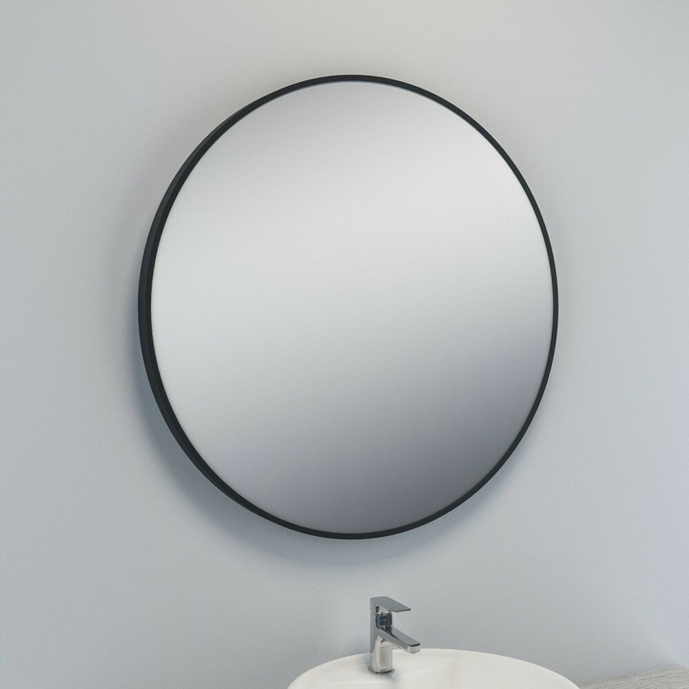 Circolare spiegel rond D60 kader zwart, miroirs — SKU VM-20017768