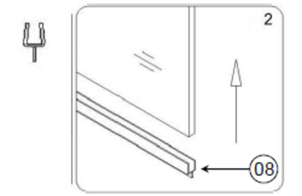 Van Marcke Pina onderdichting horizontaal voor Pina Flexi 100cm