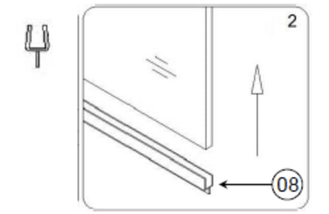 Van Marcke Pina onderdichting horizontaal voor Pina Flexi 100cm