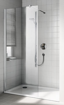Kermi Walk-In Cada XS wand met muurbevestiging 900x2000 mm