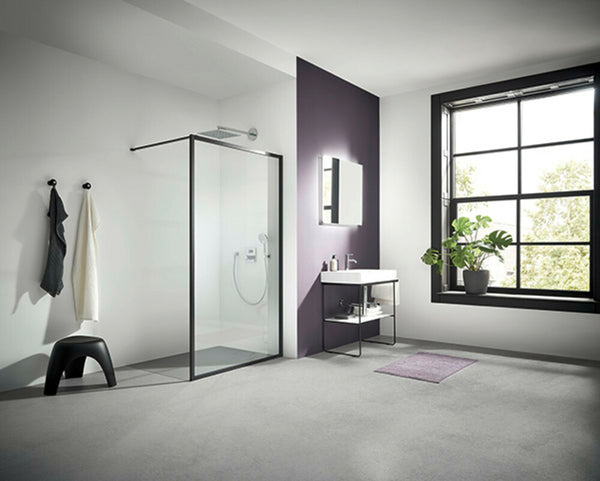 Kermi DARK EDITION XD Walk In paroi avec fixation mural 1400x2000 mm