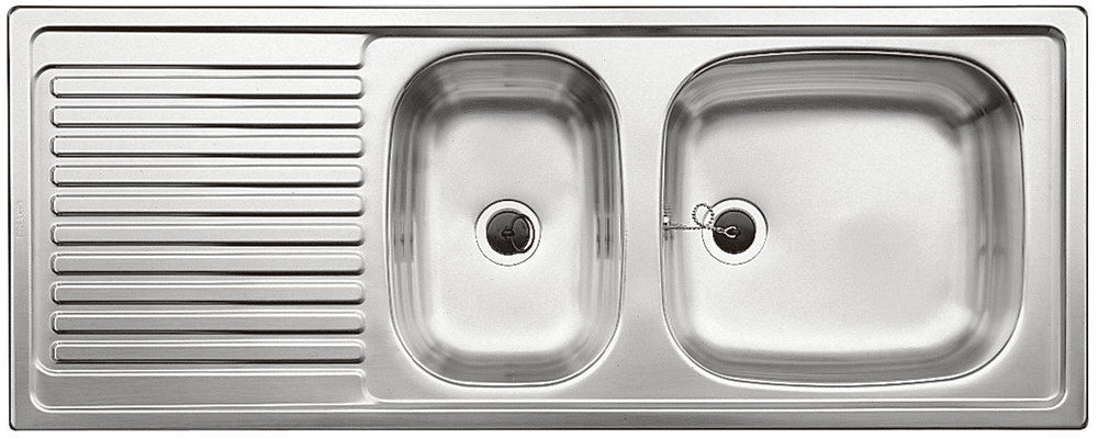 Blanco Top EZS 11x4 inbouwspoeltafel 1,5bak afdruip RVS 1100x435mm omkeerbaar