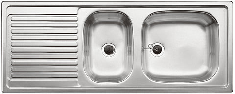 Blanco Top EZS 11x4 inbouwspoeltafel 1,5bak afdruip RVS 1100x435mm omkeerbaar