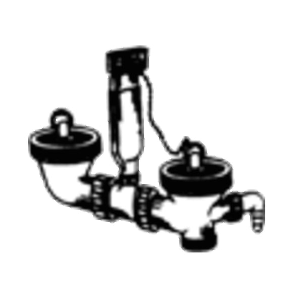 Franke 6/4 valve plug and chain for 2 basins overflow connection