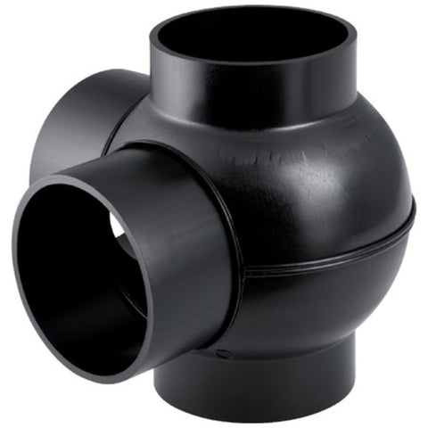 Geberit afvoer PE fitting kogelstuk 88,5° 2 aansluitingen onder 90° D110 x 90