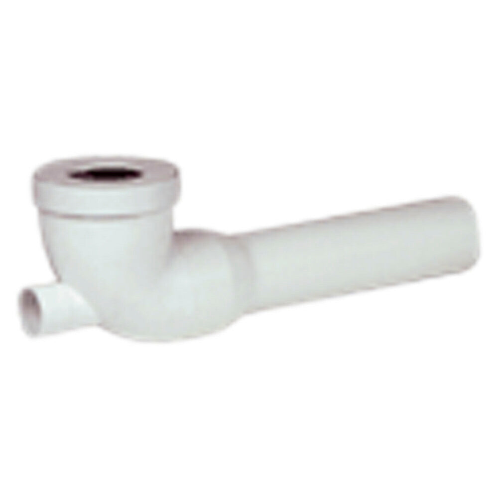 Nicoll lange WC-bocht 90° afvoer D 80 mm met aftakking D 40 mm PVC wit