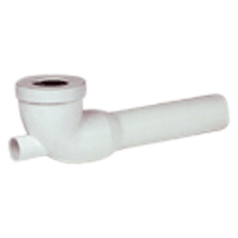 Nicoll lange WC-bocht 90° afvoer D 80 mm met aftakking D 40 mm PVC wit