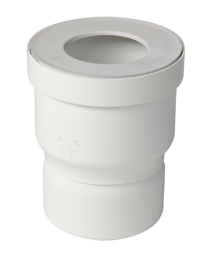 Nicoll rechte WC-mof afvoer D 80 mm aansluiting afvoer D 85-107 mm PVC wit