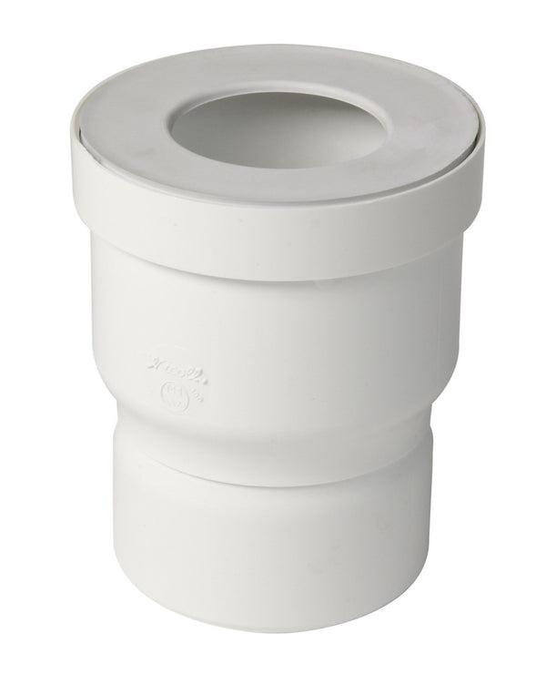 Nicoll rechte WC-mof afvoer D 80 mm aansluiting afvoer D 85-107 mm PVC wit