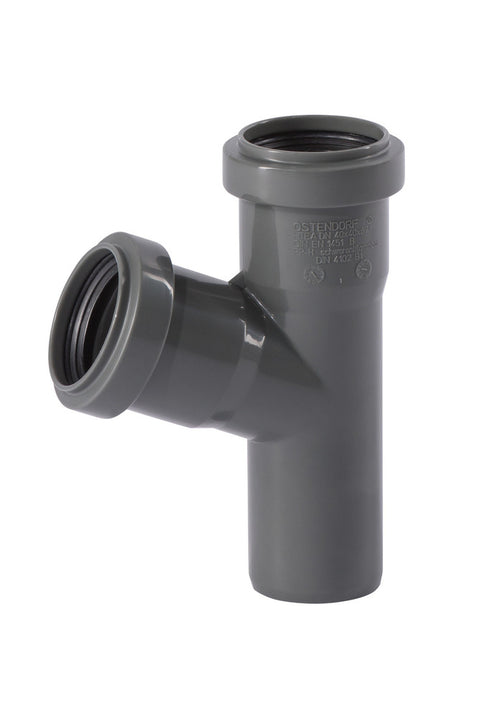 Ostendorf Kunststoffe HT-Safe EA T-stuk 67° polypropyleen D110 mm grijs
