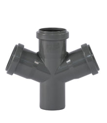 Ostendorf Kunststoffe HT-Safe DA té double réduit 67° PP D 110/50/50 mm gris