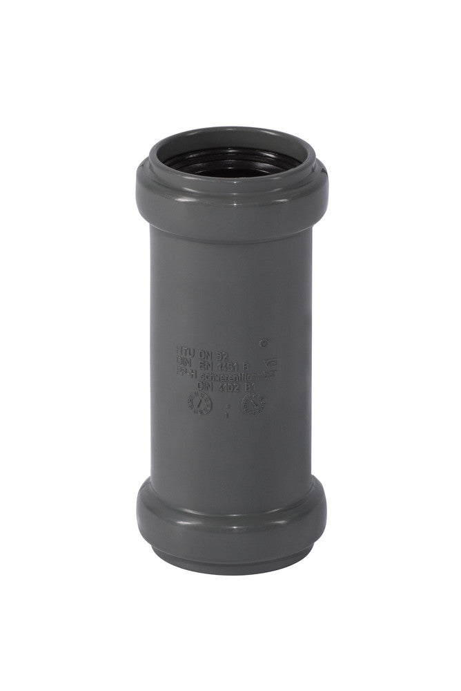 Ostendorf Kunststoffe HT-Safe U schuifmof PP D 32 mm grijs
