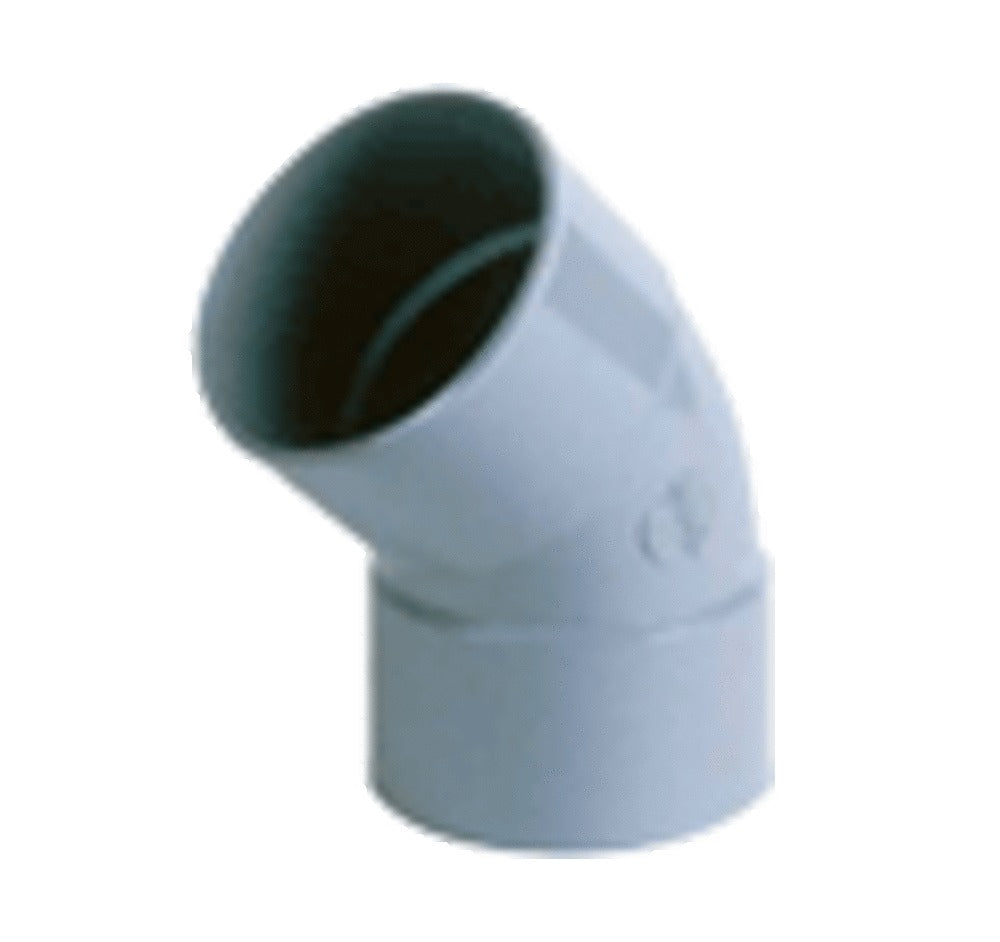 Nicoll PVC lijmfittingen bocht 45° FF D75 grijs