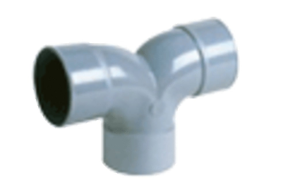 Nicoll PVC lijmfittingen dubbele bocht 87,3° FFF 40 grijs
