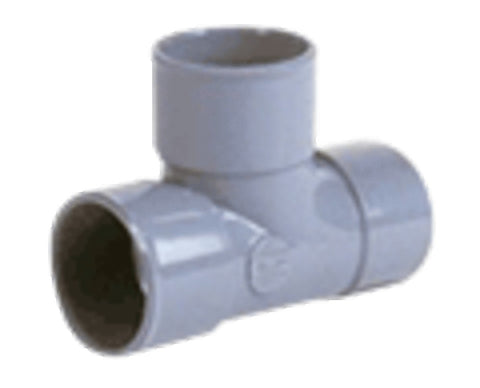 Nicoll PVC lijmfittingen enkel vloei-T 87,3° MFF D32 grijs