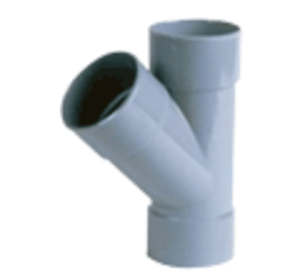 Nicoll PVC lijmfittingen T-stuk 45° FF D40 grijs