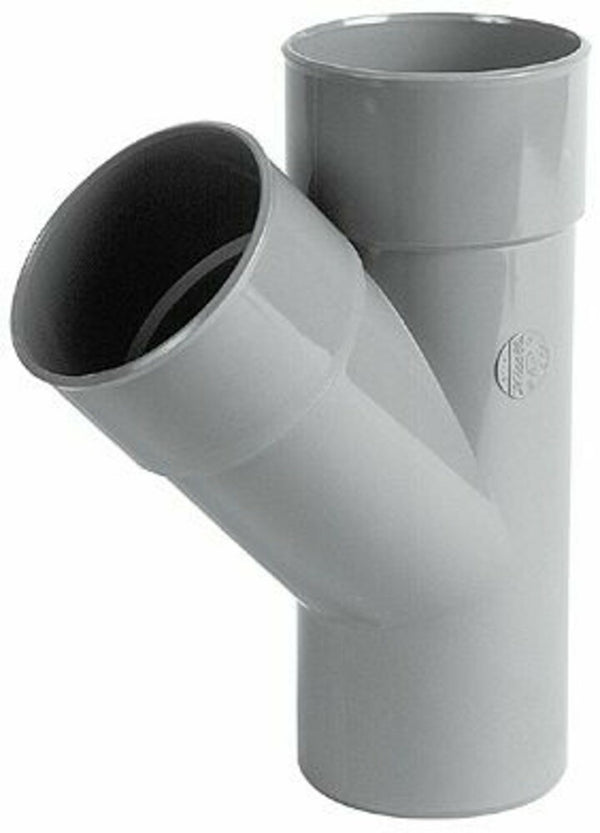 Nicoll PVC lijmfittingen Verloop T- 45° MF 80 x 50 mm grijs