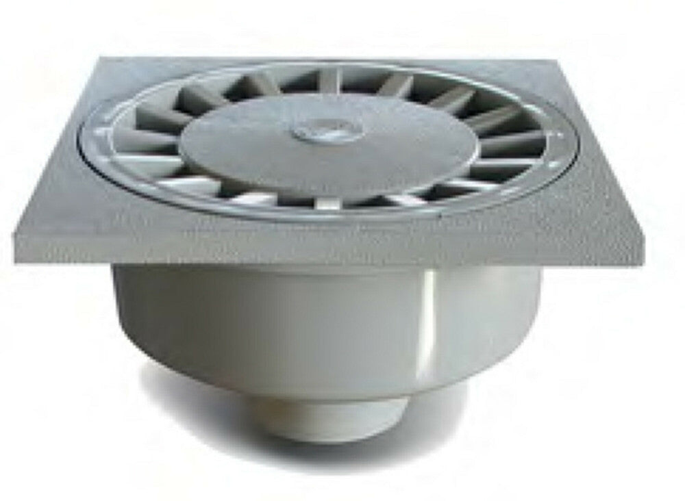 Nicoll sterfput met vertikale uitgang PVC 150x150mm anti-UV lichtgrijs