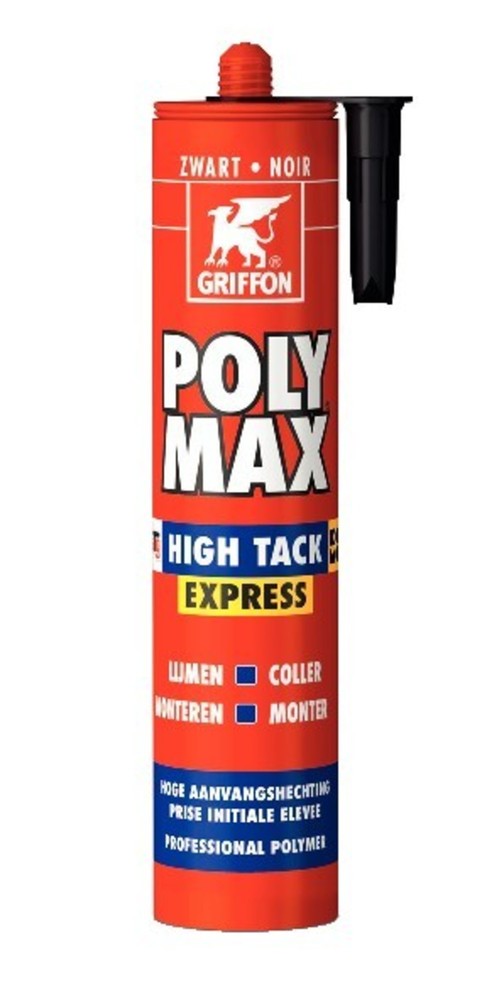 Griffon Polymax High Tack Express montagelijm basis van SMP Polymeer zwart 435 g