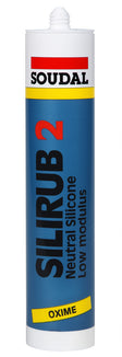 Soudal Silirub 2S voegkit op basis van siliconen één-component wit 310 ml