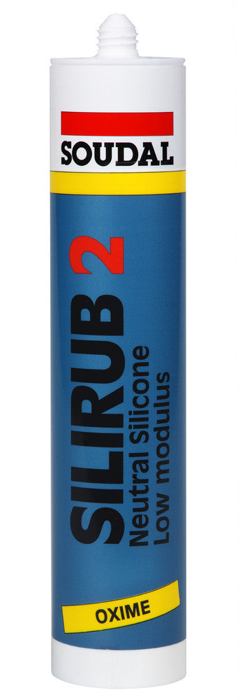 Soudal Silirub 2S voegkit op basis van siliconen één-component grijs 310 ml
