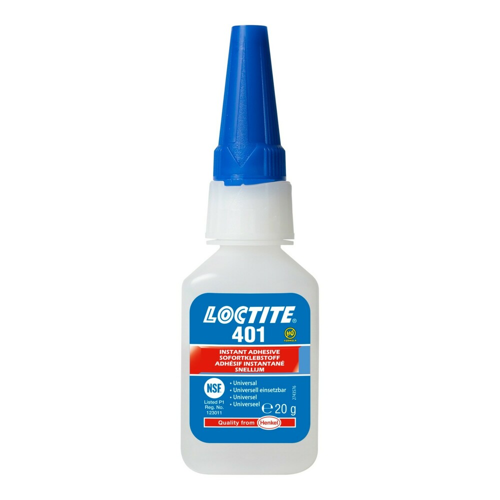 Loctite 401 snellijm universeel lage viscositeit kleurloos transparant 5 g