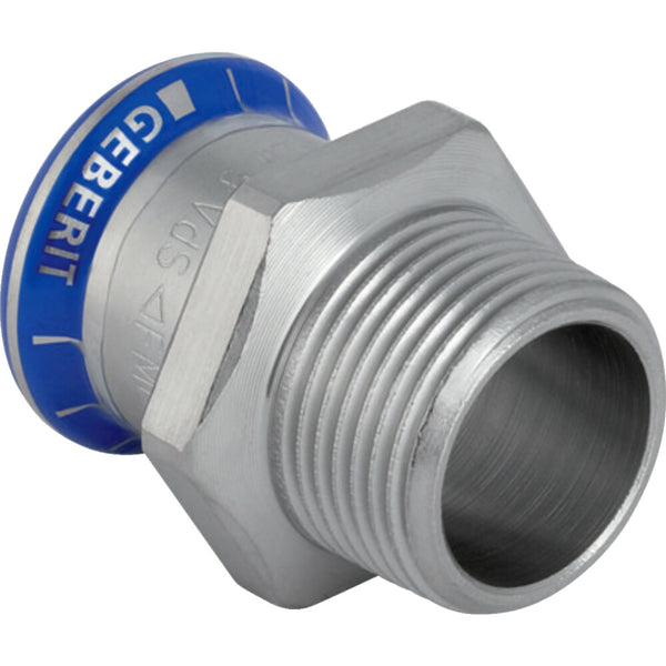 Geberit Mapress inox-water overgangsstuk met buitendraad 35-5/4"M