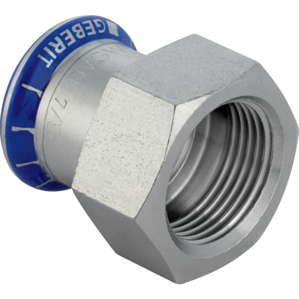 Geberit Mapress inox-water overgangsstuk met binnendraad 22-3/4"F