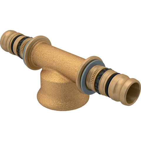 Geberit Mepla fitting T-stuk 90° met binnendraad messing 16-1/2-16