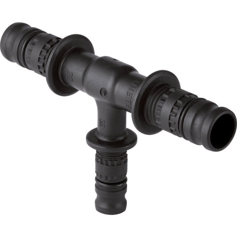 Geberit Mepla fitting verloop T-stuk 90° PVDF 63-32-63
