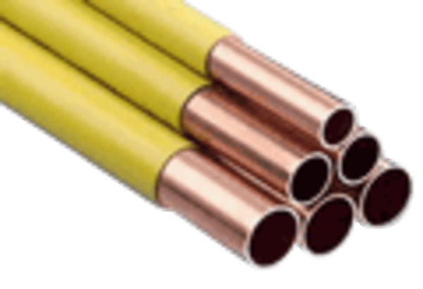 Wicu gasbuis koper hard gele coating voor gas op lengte 5 m 13 x 15