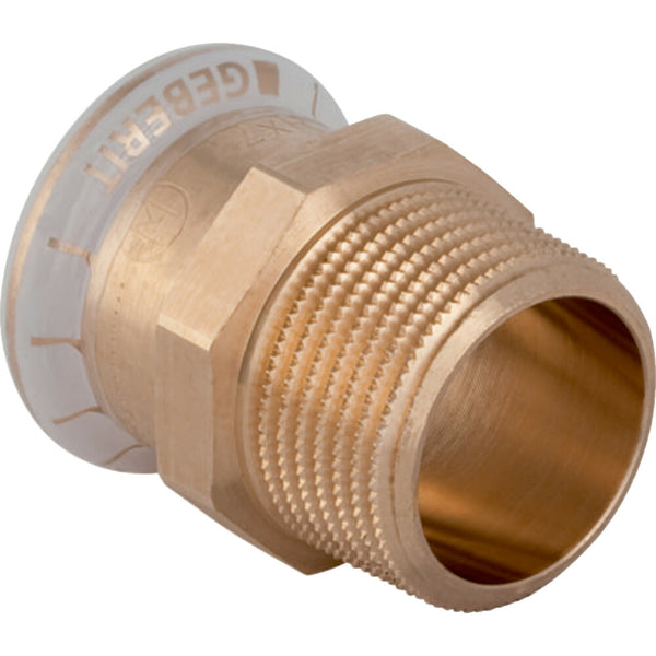 Geberit Mapress koper-water overgangstuk met buitendraad 35-4/4"M