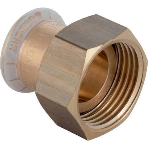 Geberit Mapress koper-water overgangsstuk met losse moer binnendraad 28-5/4"F
