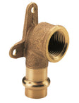 Conex Bänninger persfitting B sanitair muurplaat 90° binnendraad brons 14x1/2