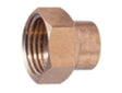 overgangsstuk recht ijzer/koper messing 3/8"F x 12 mm