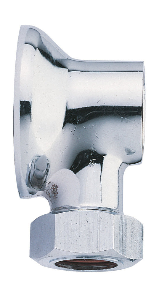 Enkele muurplaat met moer chroom 1/2F x 14 mm