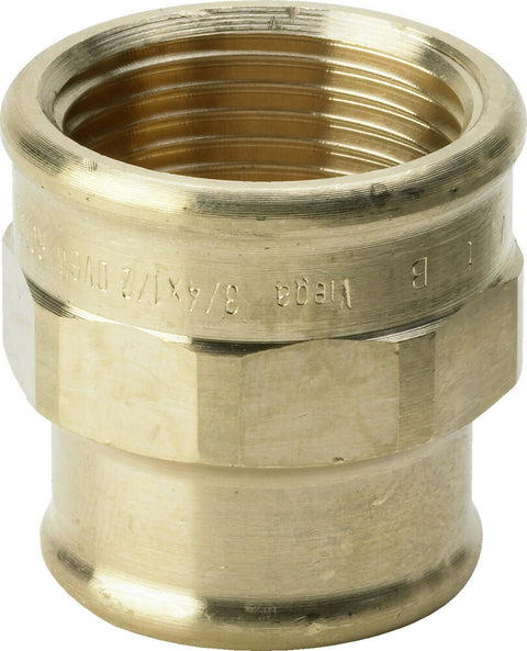 Viega verloopmof brons 4/4"F x 1/2"F