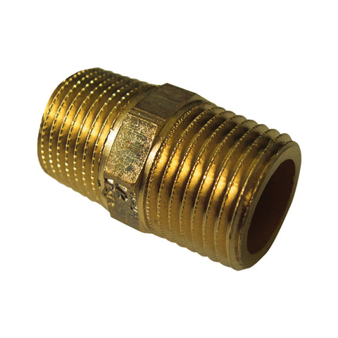 Viega dubbele nippel brons 3/8"MM