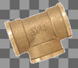 T-stuk messing toepassing voor koperen buizen 6/4"FFF