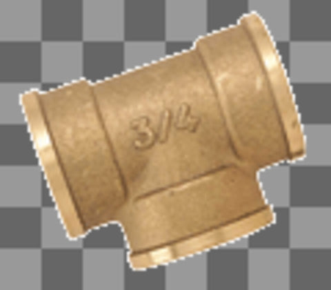 T-stuk messing toepassing voor koperen buizen 6/4"FFF