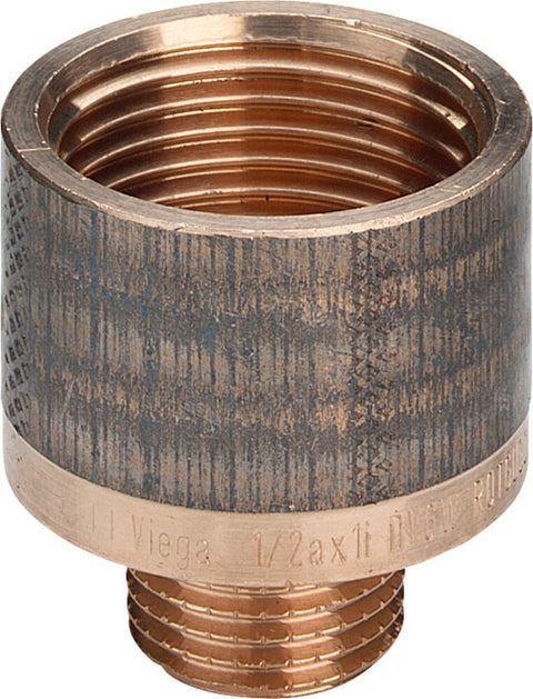 Viega neusstuk brons 3/4"F x 1/2"M