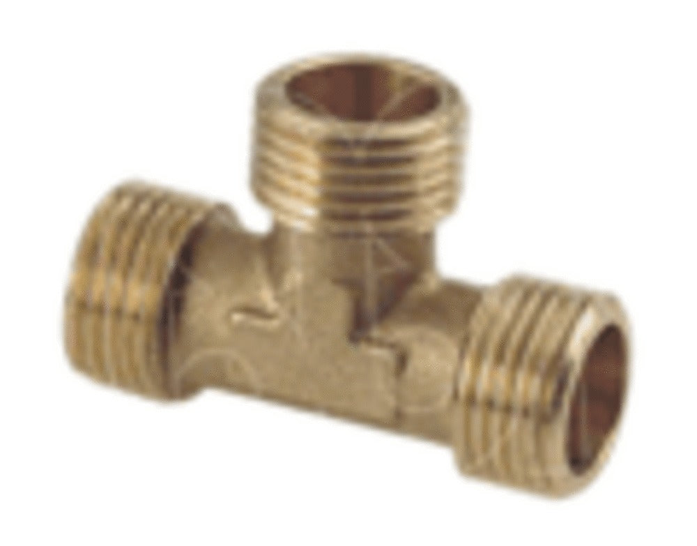 T-stuk messing toepassing voor koperen buizen 1/2"MMM