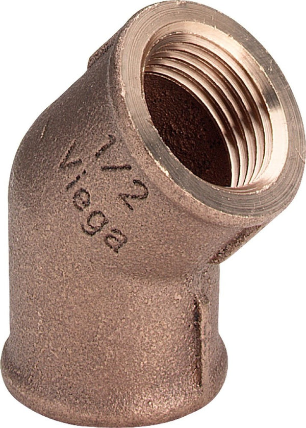 Viega bocht 45° brons 1/2"FF