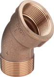 Viega bocht 45° brons 6/4"MF