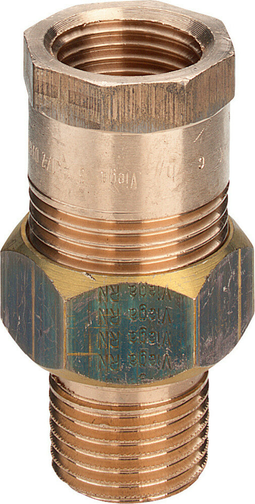 Viega schroefkoppeling brons conisch 2"MF