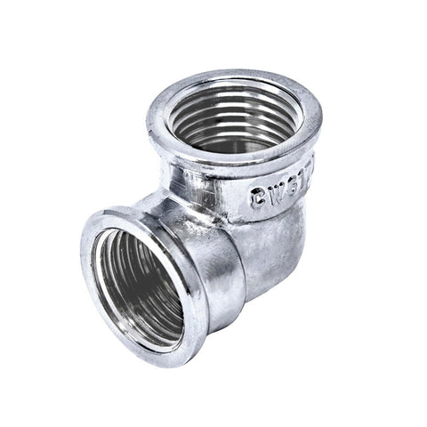 bocht 90° messing/chroom 3/8"MF