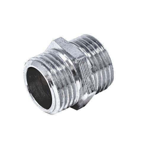 dubbelnippel messing/chroom 3/8"MM