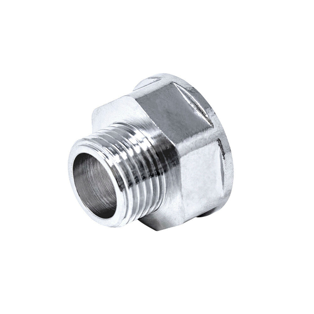 reductiestuk messing/chroom 3/4"M x 1/2"F