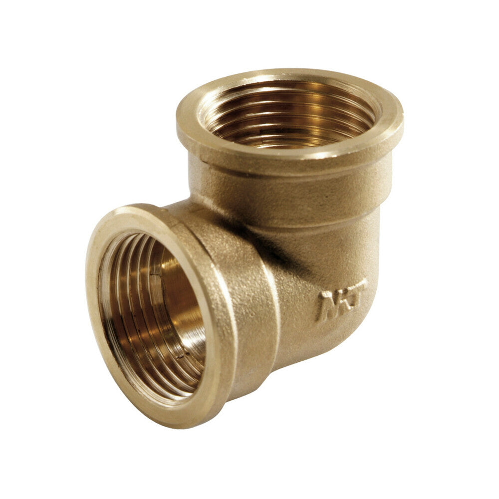 bocht 90° messing 2"FF